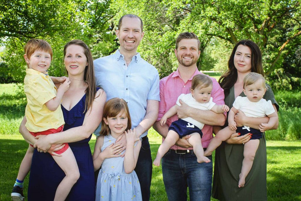 Doctors Scott Matheson and Tristen Aull and their Families | Neighbourhood Dental | General & Family Dentist | Red Deer